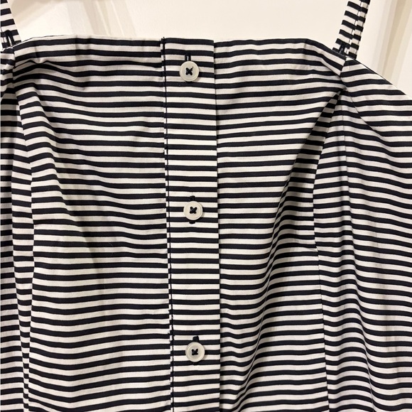 Banana Republic Black and White Striped Midi Dress - Picture 2 of 4